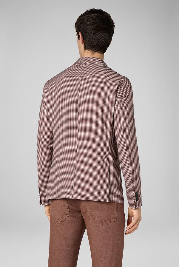 Lab. Pal Zileri Giacca Effortless in jersey con motivo pied de poule Outlet