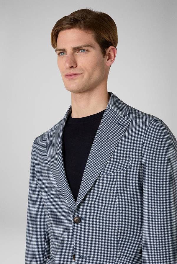 Lab. Pal Zileri Giacca Effortless in jersey con motivo pied de poule Offerte