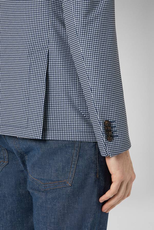 Lab. Pal Zileri Giacca Effortless in jersey con motivo pied de poule Offerte