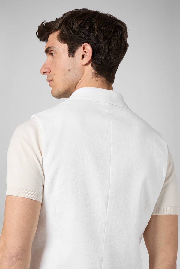 Lab. Pal Zileri Gilet doppiopetto bianco con macro bottoni Vendite Flash