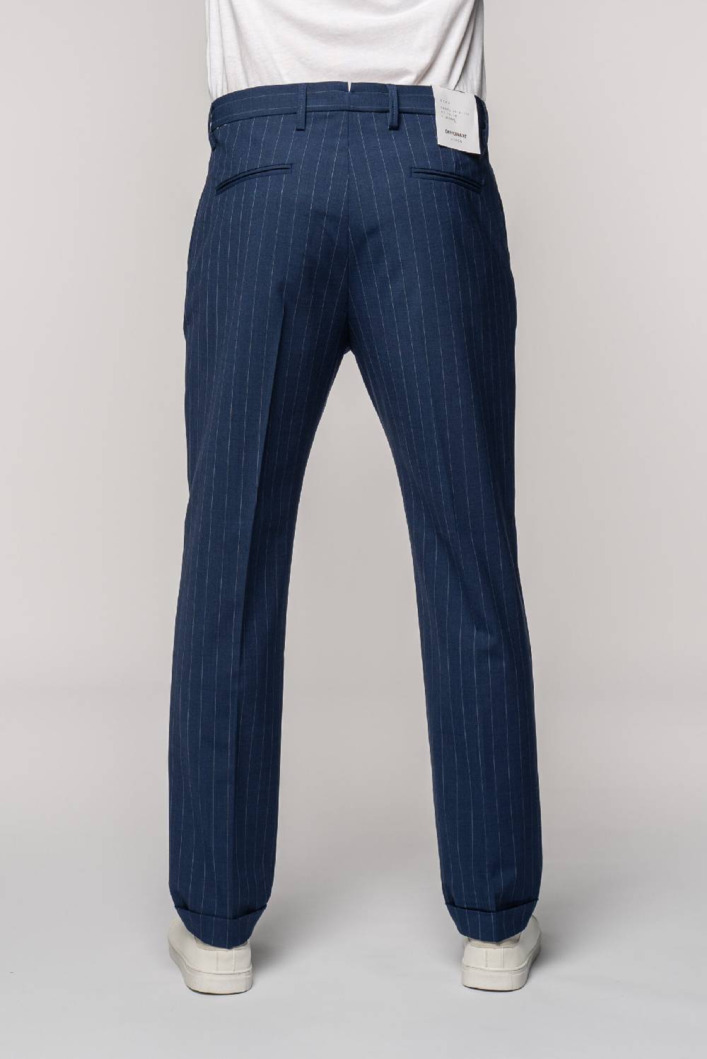 Officina 36 Abito in tela fresco lana gessata color denim Offerta