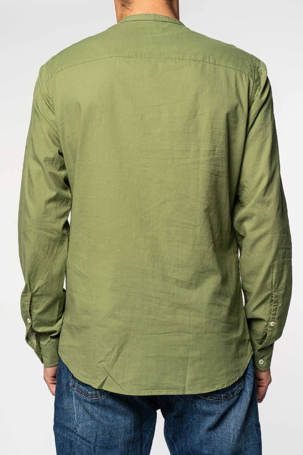 Officina 36 Camicia in mussola verde salvia Vendita Economica