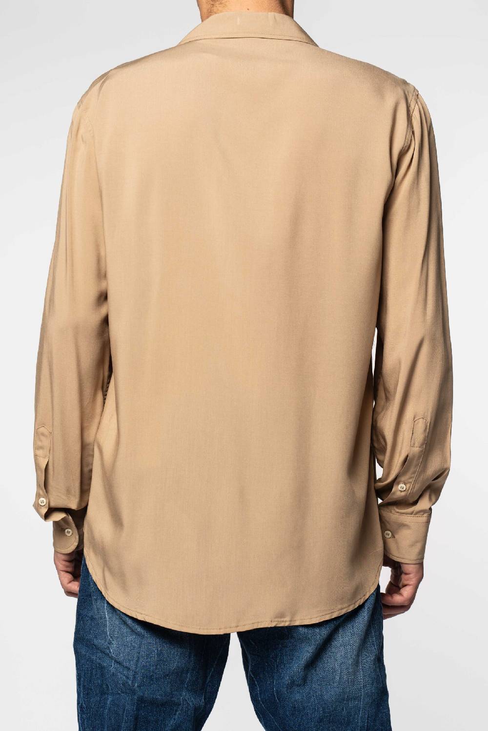Officina 36 Camicia in popeline di viscosa color cammello I Più Venduti