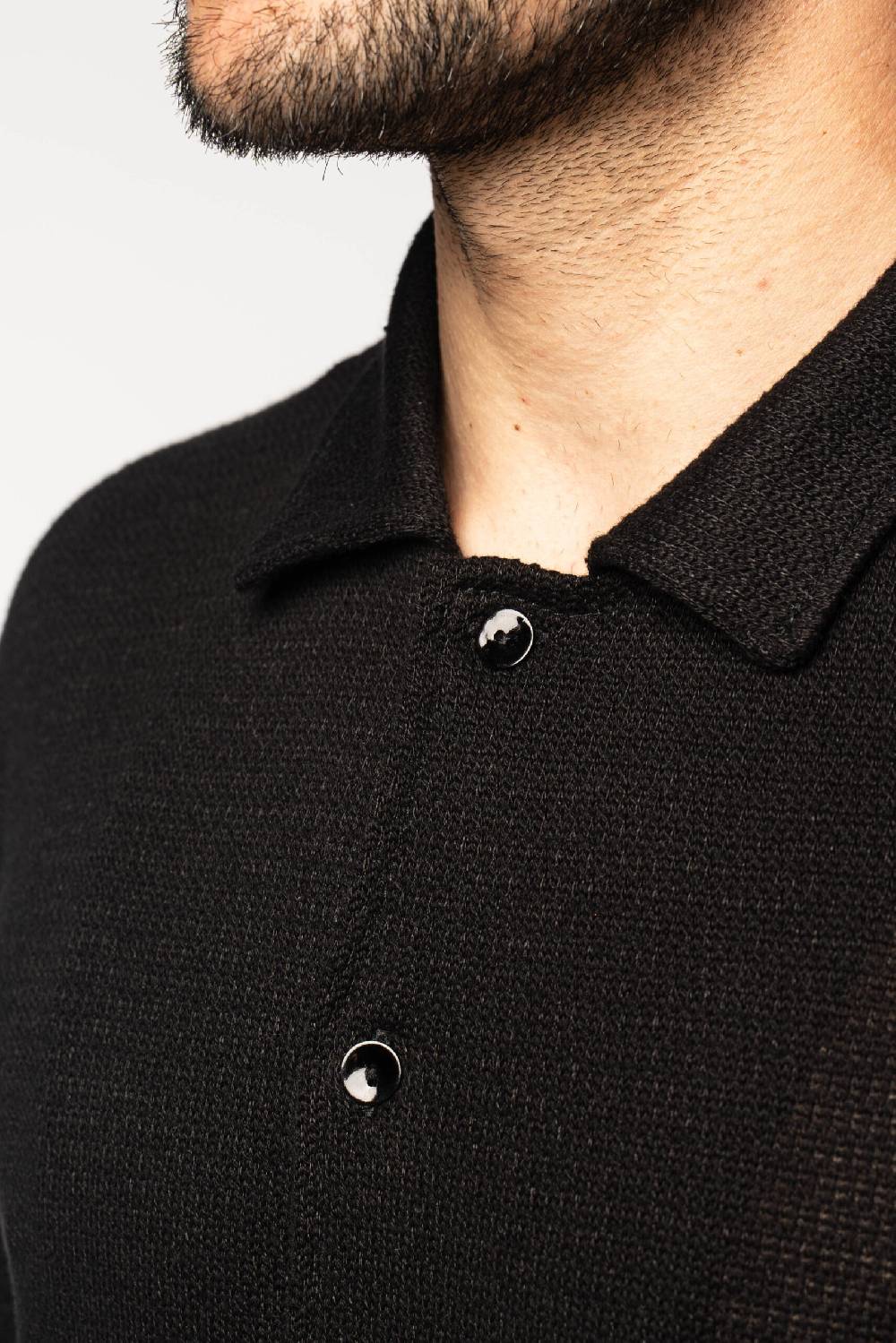 Officina 36 Camicia nera in jersey Nuovo