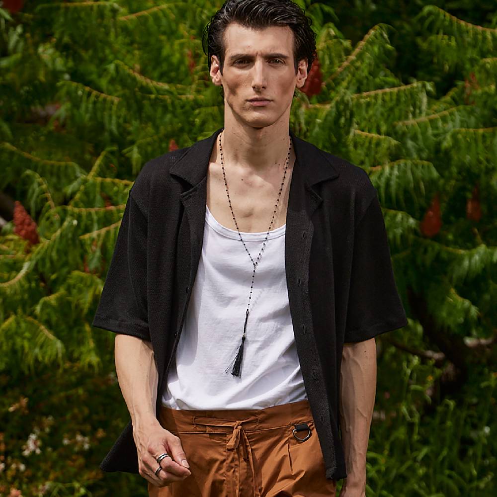 Officina 36 Camicia nera in jersey Nuovo