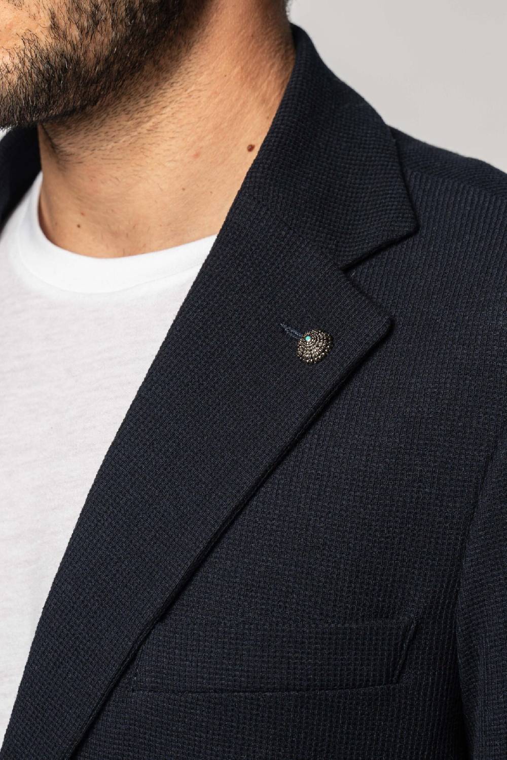 Officina 36 Giacca blu in nido d’ape in maglia Consegna Veloce