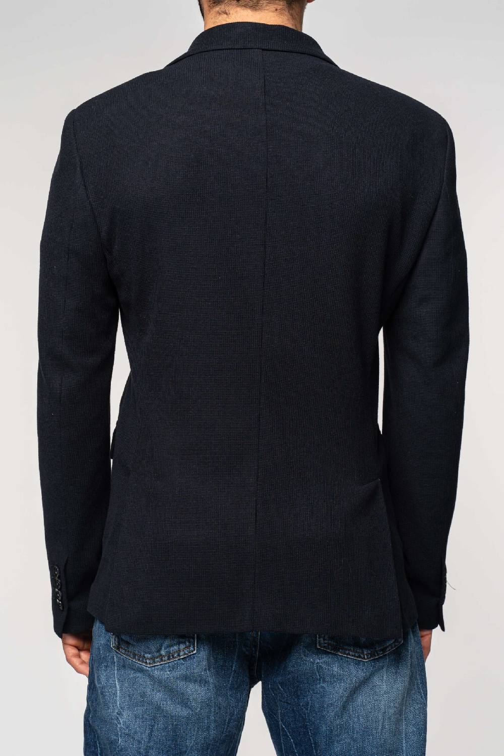 Officina 36 Giacca blu in nido d’ape in maglia Consegna Veloce