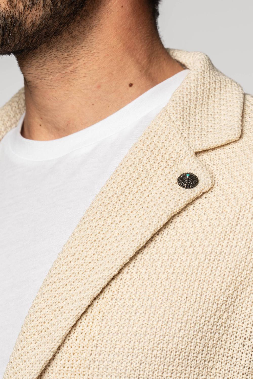 Officina 36 Giacca in filato misto cotone color mastice Shopping Online