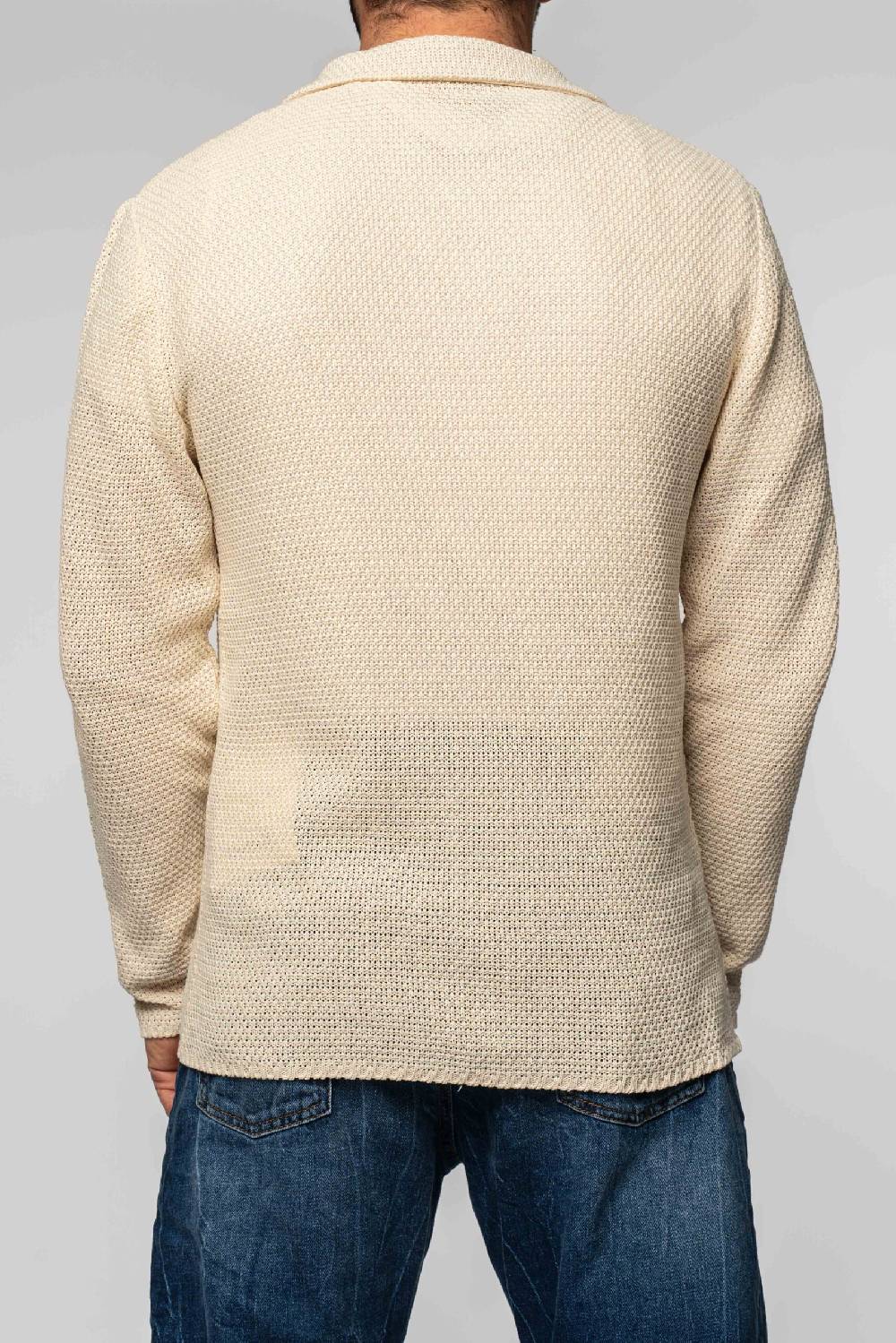Officina 36 Giacca in filato misto cotone color mastice Shopping Online