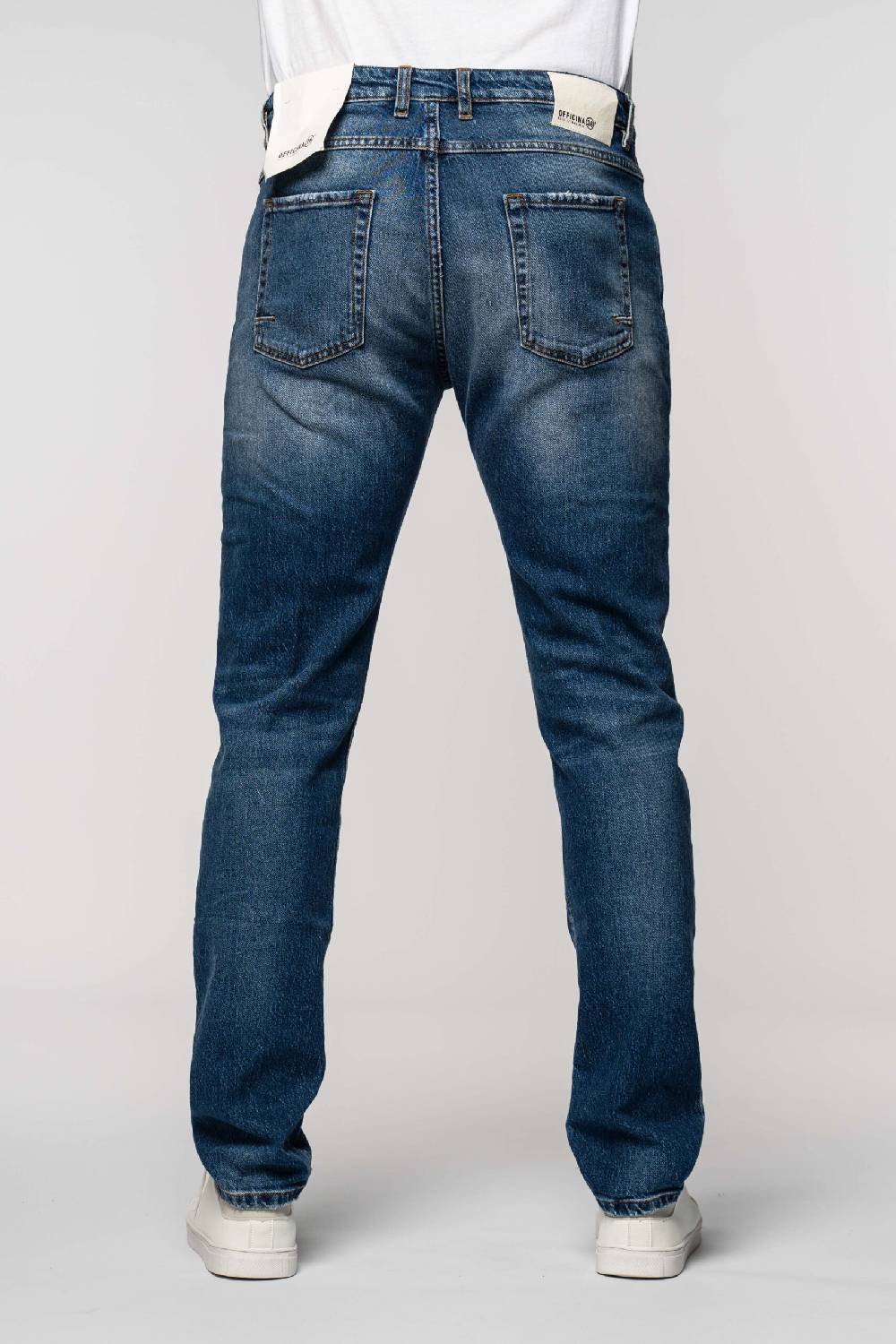 Officina 36 Jeans in denim blu con lavaggio chiaro Hotsell