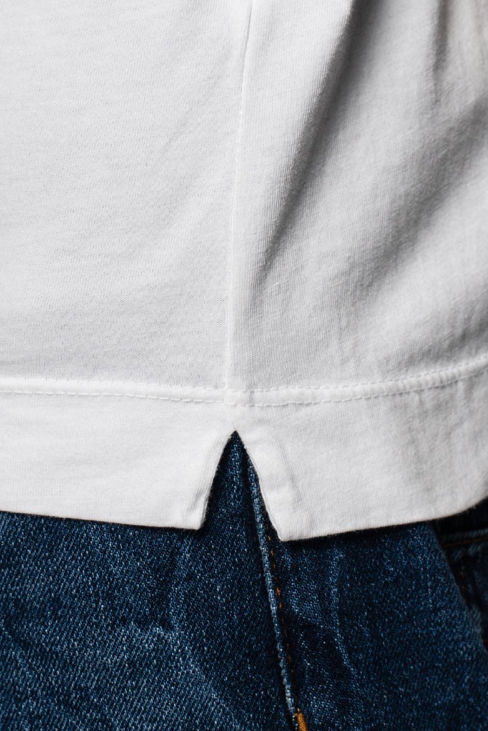 Officina 36 T-shirt bianca in jersey con taschino a contrasto Italy