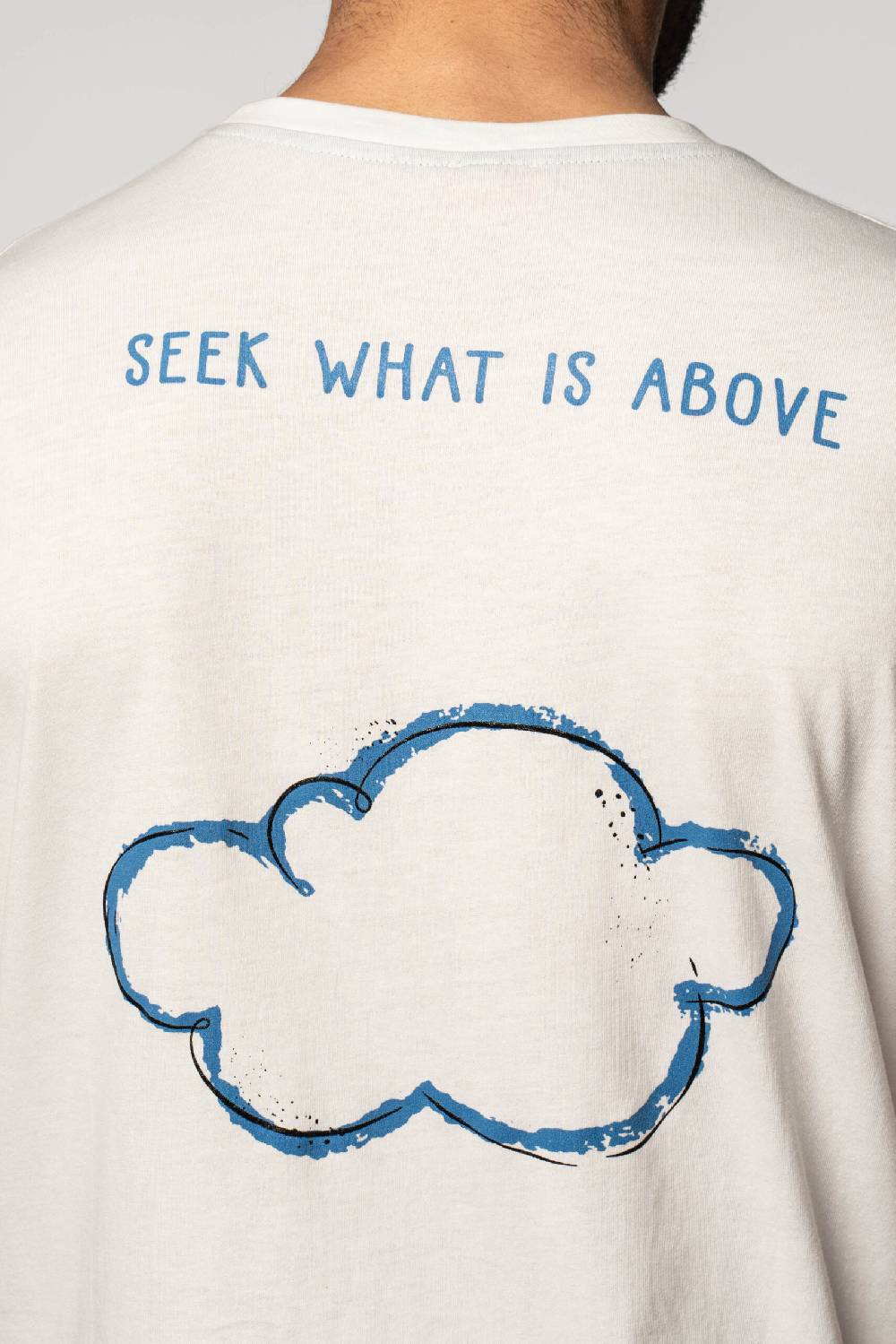 Officina 36 T-shirt in jersey con stampe color latte In Linea