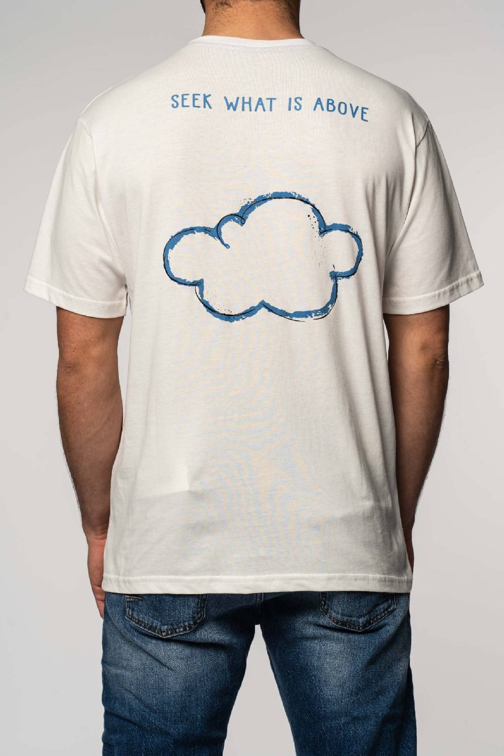 Officina 36 T-shirt in jersey con stampe color latte In Linea
