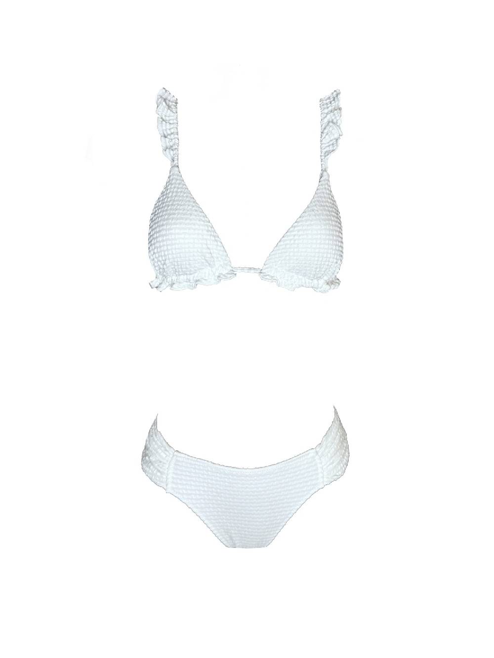 Olivia Gold Reggiseno triangolo con volant + Slip drappeggiato Moda