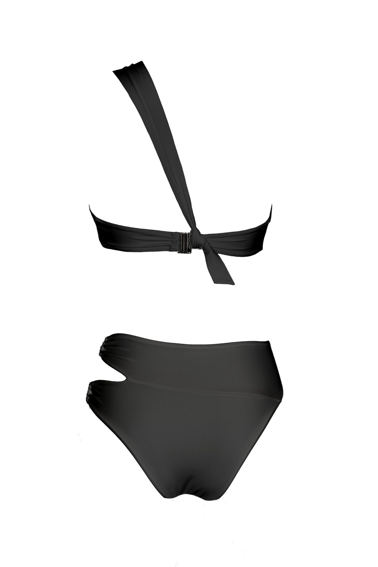 Olivia Gold Reggiseno monospalla + Slip a vita alta con accessori Saldi Di Fabbrica