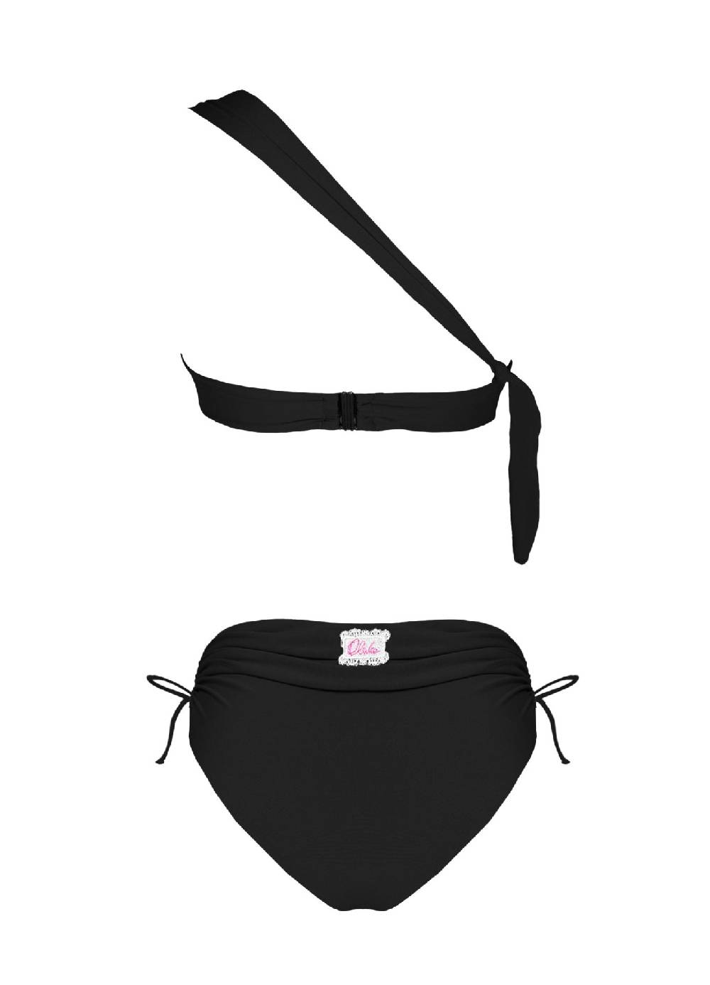 Olivia Gold Reggiseno Monospalla + Slip a vita alta drappeggiato 2025