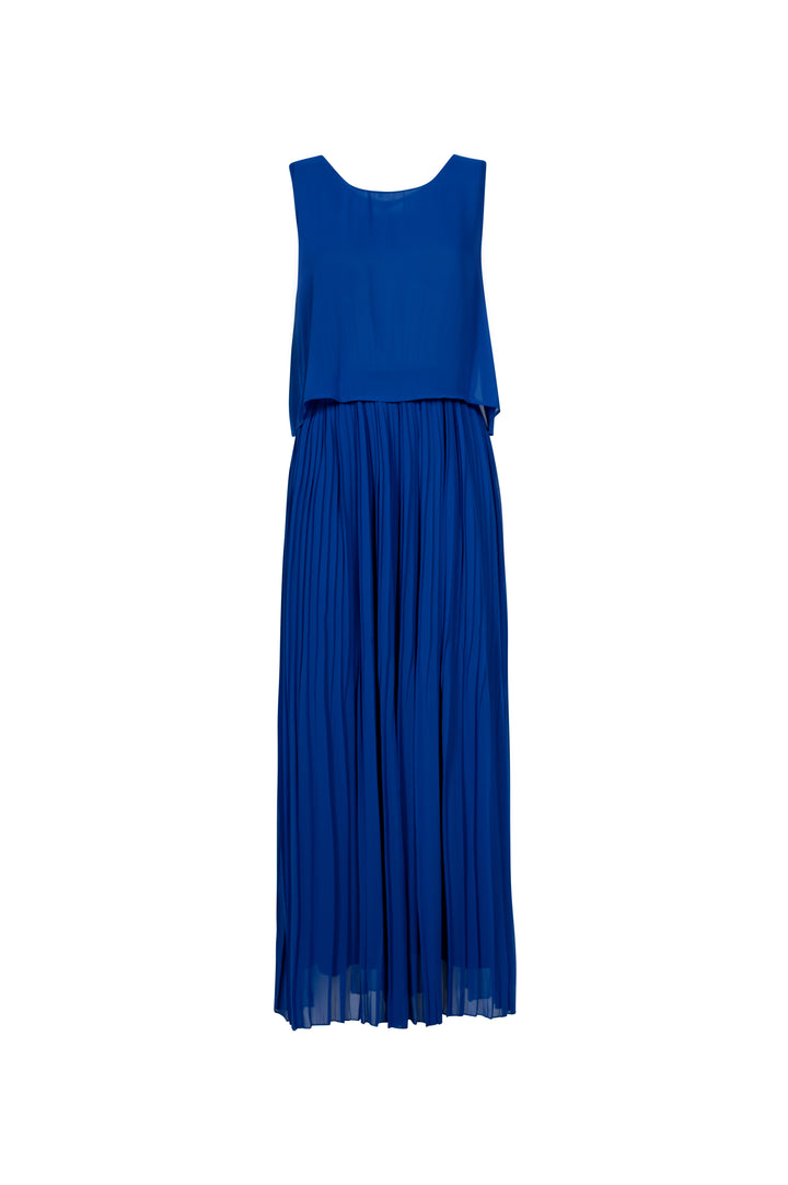 Oltre Tempo Abito in georgette chiffon plissettato Nuovo