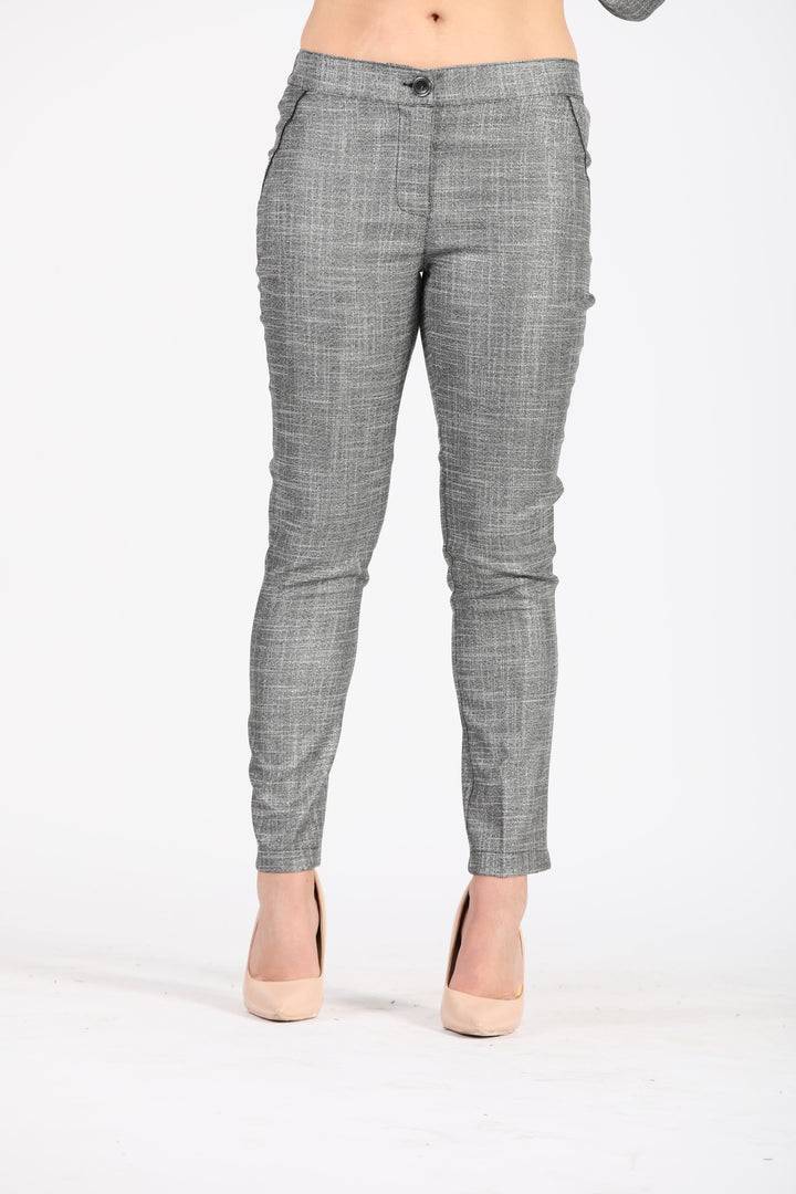 Oltre Tempo Pantalone capri con profili ai lati effetto lamè Qualità Garantita