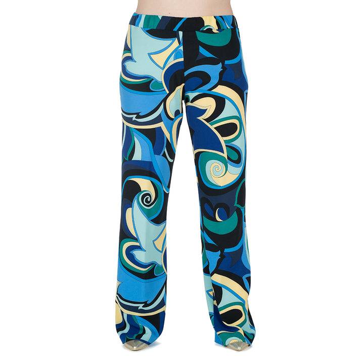 Oltre Tempo Pantalone ampio in crepe fantasia Fino Al -60%