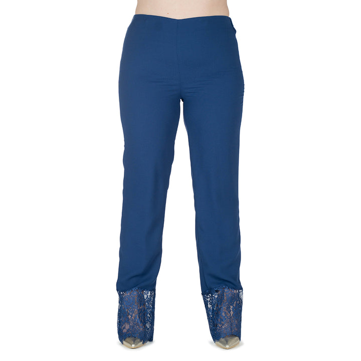 Oltre Tempo Pantalone in cadì unito con pizzo Negozio