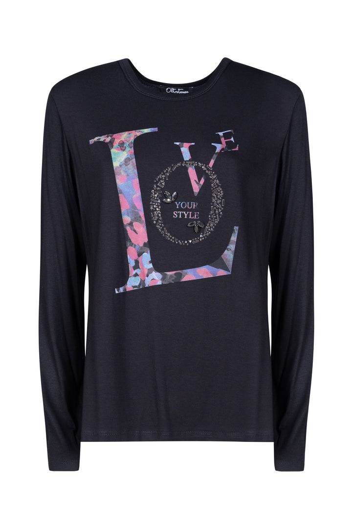 Oltre Tempo T-shirt in viscosa con stampa Shopping Online