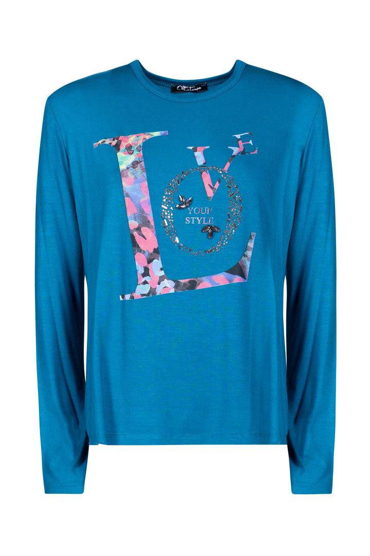 Oltre Tempo T-shirt in viscosa con stampa Shopping Online