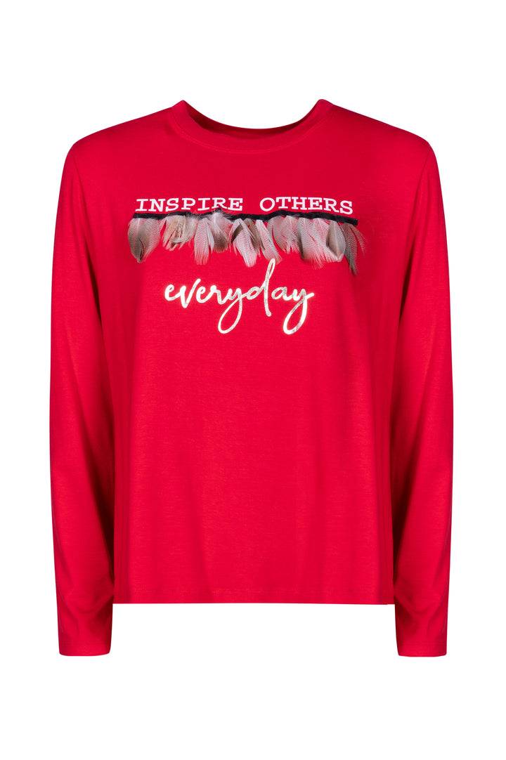 Oltre Tempo T-shirt viscosa con stampa Prezzo Ridotto