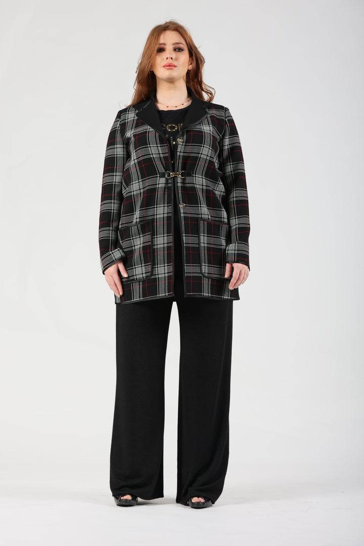 Oltre Tempo Cappotto fantasia tartan in viscosa Fino al 55% di sconto