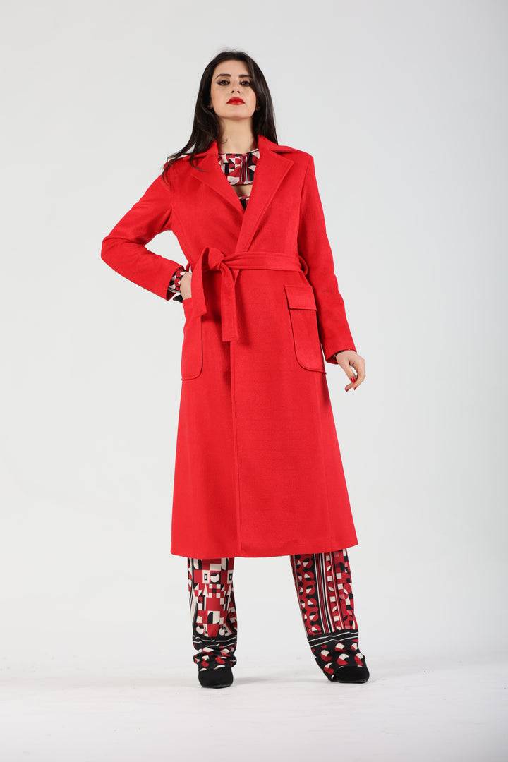 Oltre Tempo Cappotto in lana con tasche a toppa Sconto