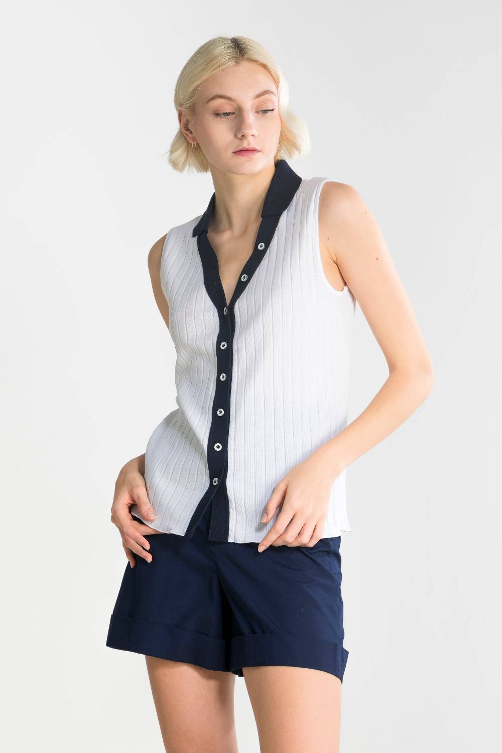 Oscalito Gilet con bottoni Donna Cotone 7160 Consegna Veloce