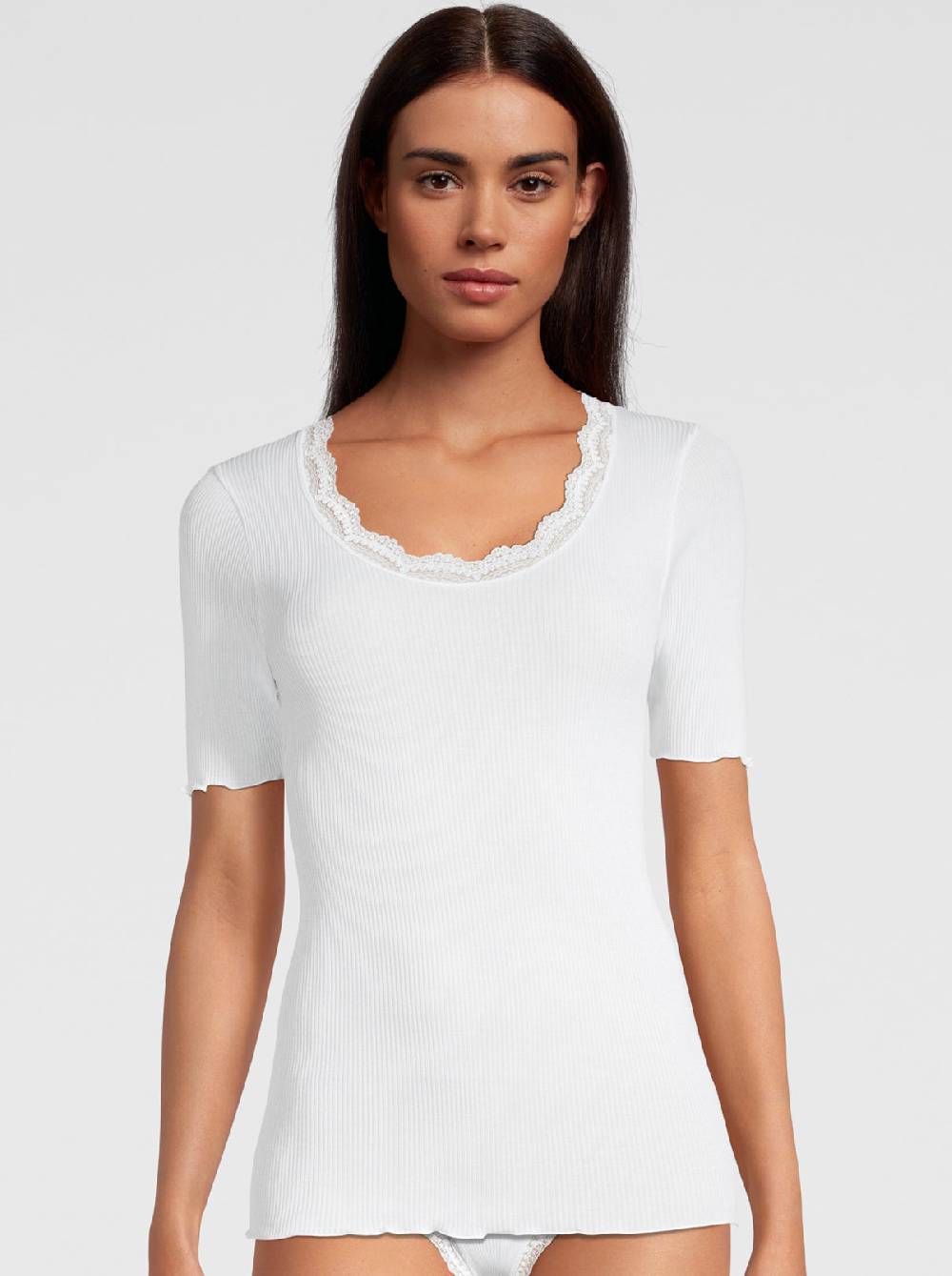 Oscalito T-shirt Filoscozia con Pizzo Leavers 3164 Grandi sconti