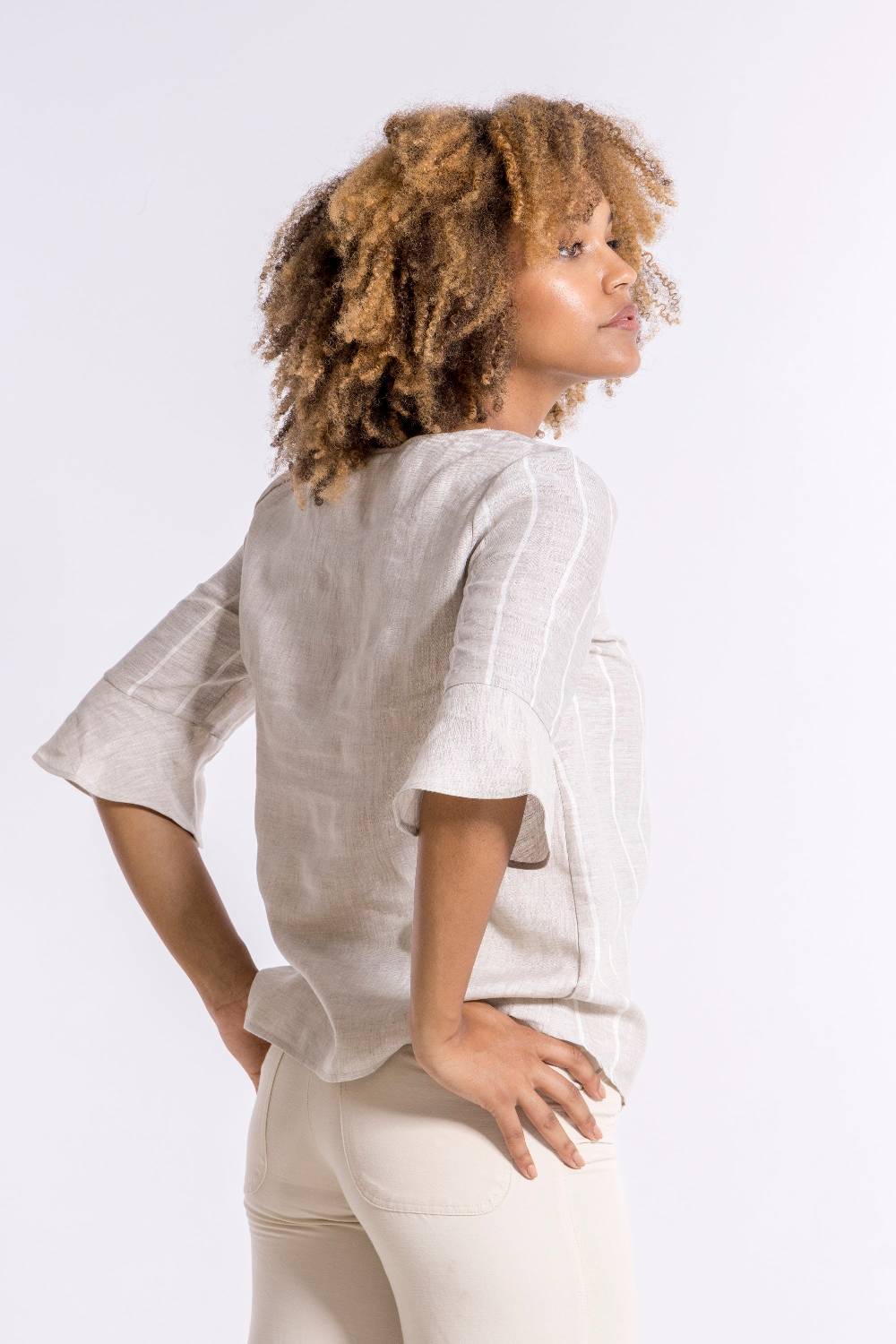 Oscalito Maglia manica lunga Donna 100% LINO 5785 Presa