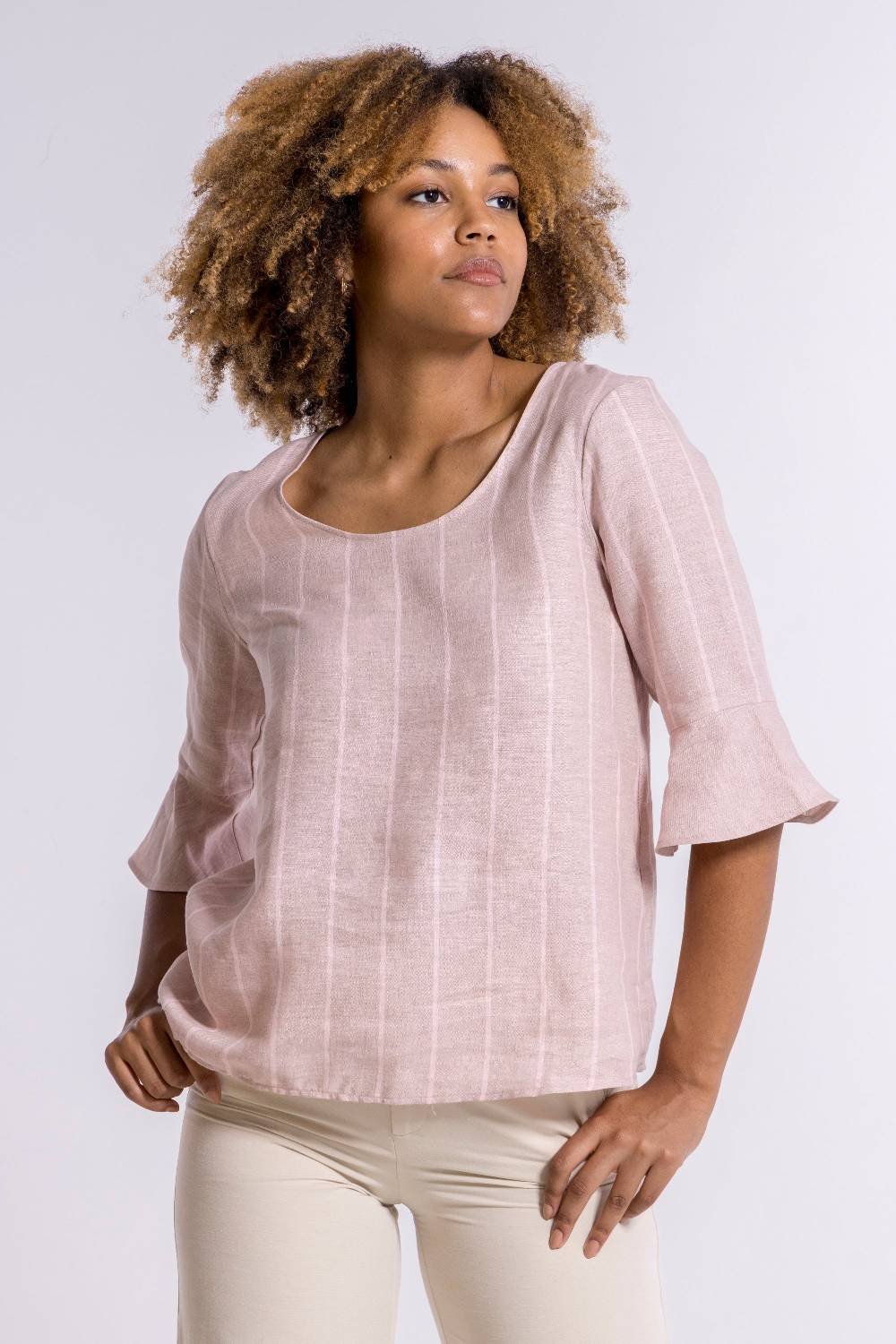 Oscalito Maglia manica lunga Donna 100% LINO 5785 Presa