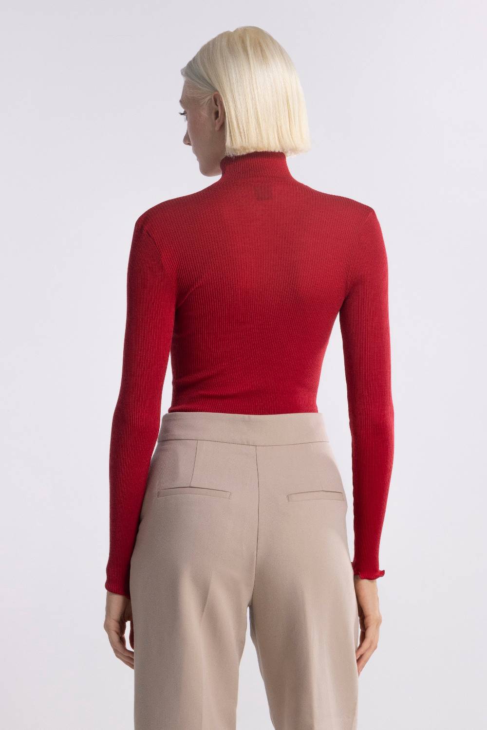 Oscalito Dolcevita Lupetto Tubolare Maniche Lunghe Lana e Seta 3429 Vendite Flash
