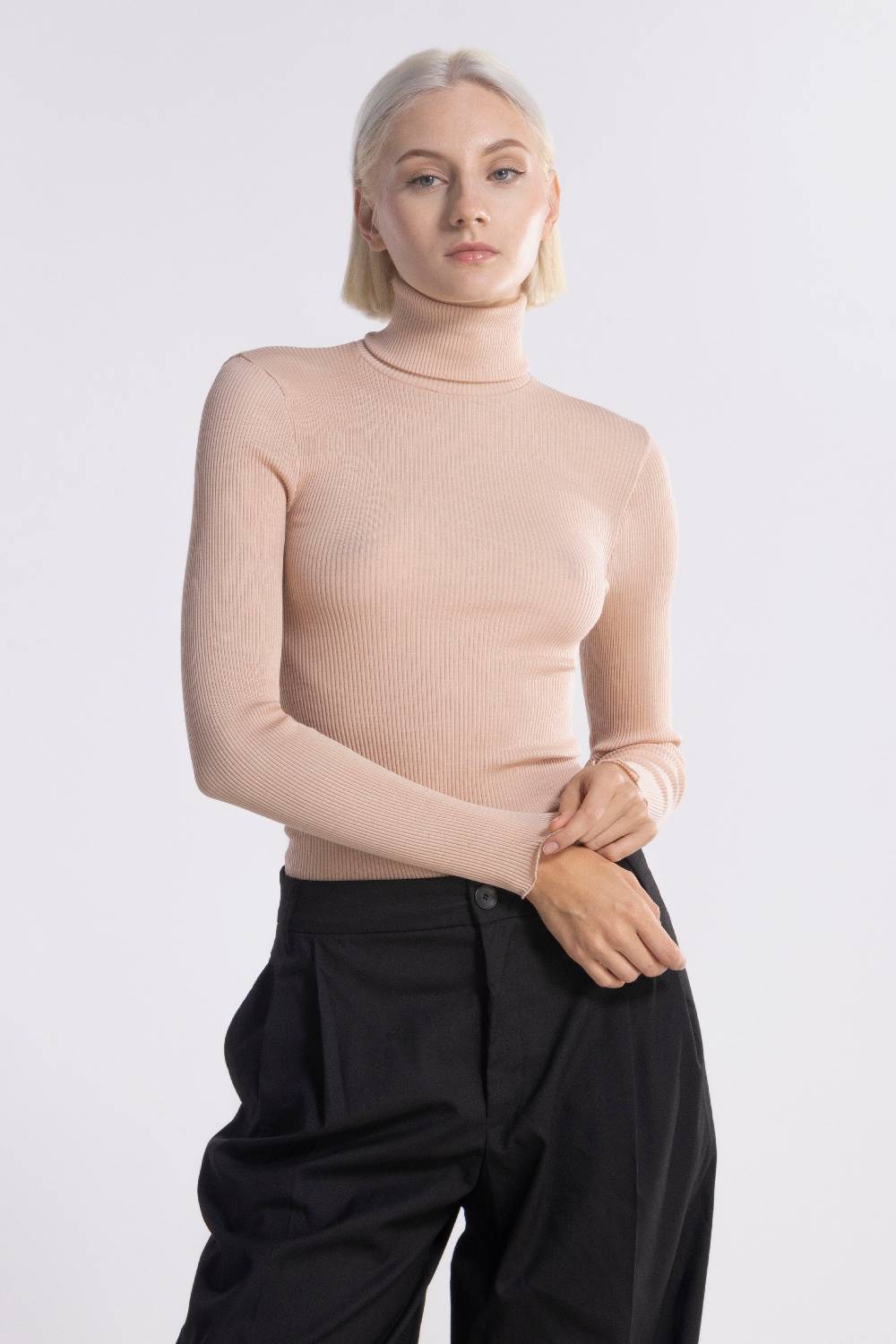 Oscalito Maglia Dolcevita a Maniche Lunghe in Lana e Seta 3438 Negozio