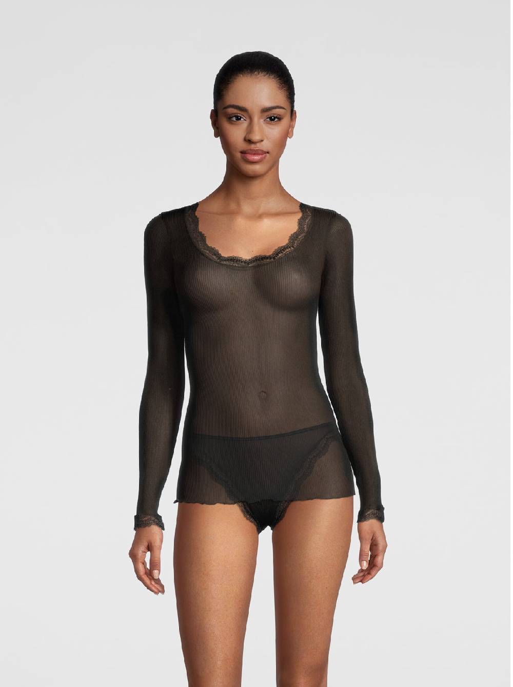Oscalito Maglia a maniche lunghe Dentelle de Calais® in Seta 9476 Enormi sconti