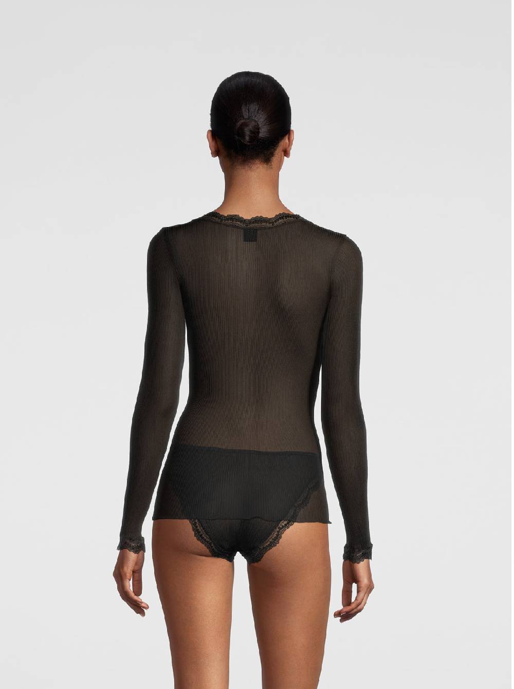 Oscalito Maglia a maniche lunghe Dentelle de Calais® in Seta 9476 Enormi sconti