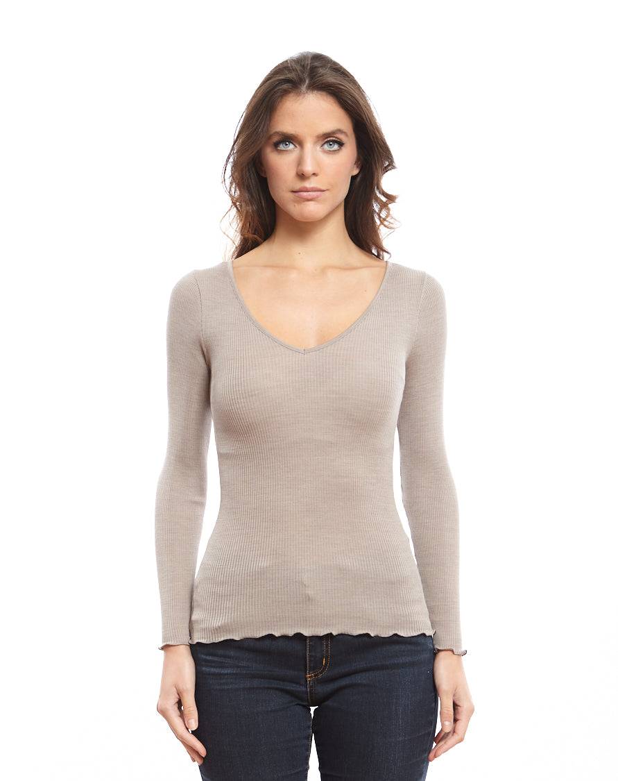 Oscalito Maglia maniche lunghe scollo a V 3486 Nuovo