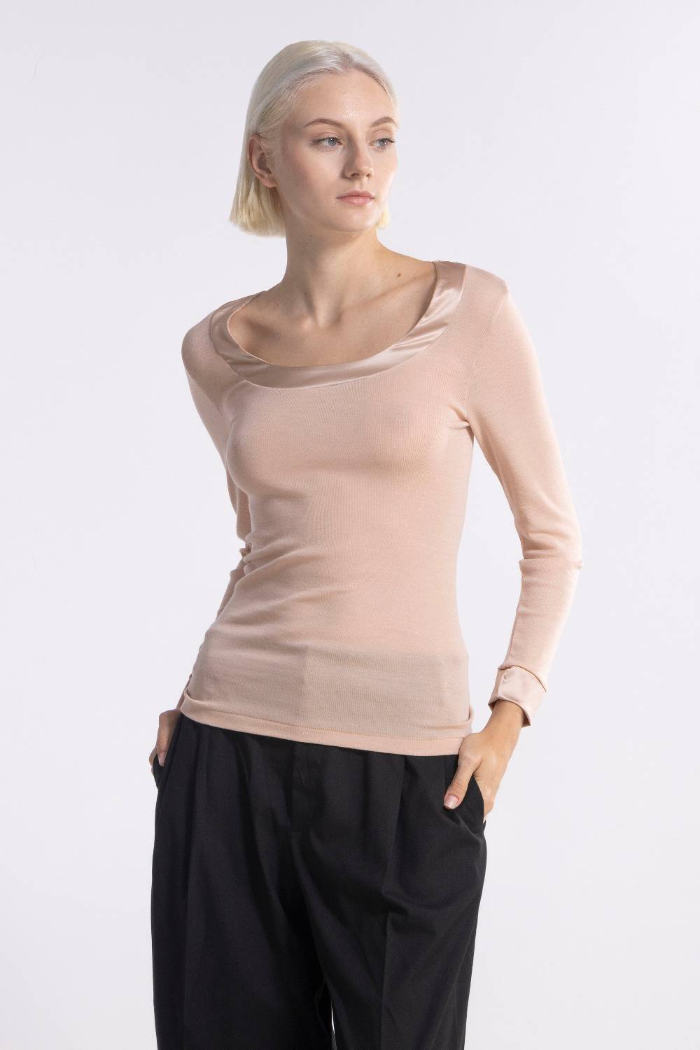 Oscalito Camicia Donna Lana e Seta maniche lunghe 4258 Promozione