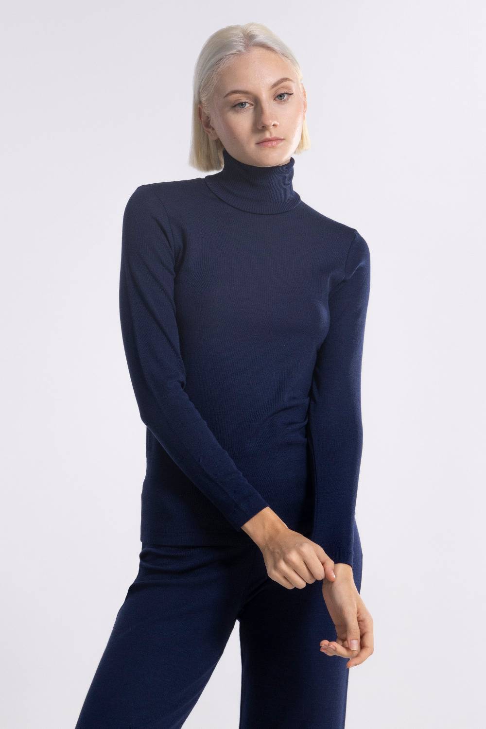 Oscalito Maglia Dolcevita a Maniche Lunghe in tessuto liscio di Lana e Seta 3478 Soddisfazione Garantita