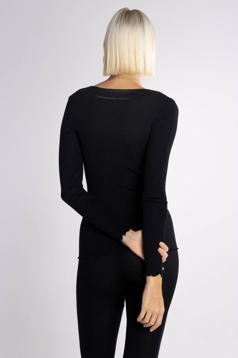 Oscalito Elegante camicia a maniche lunghe con bordi in raso 5304 Qualità Garantita