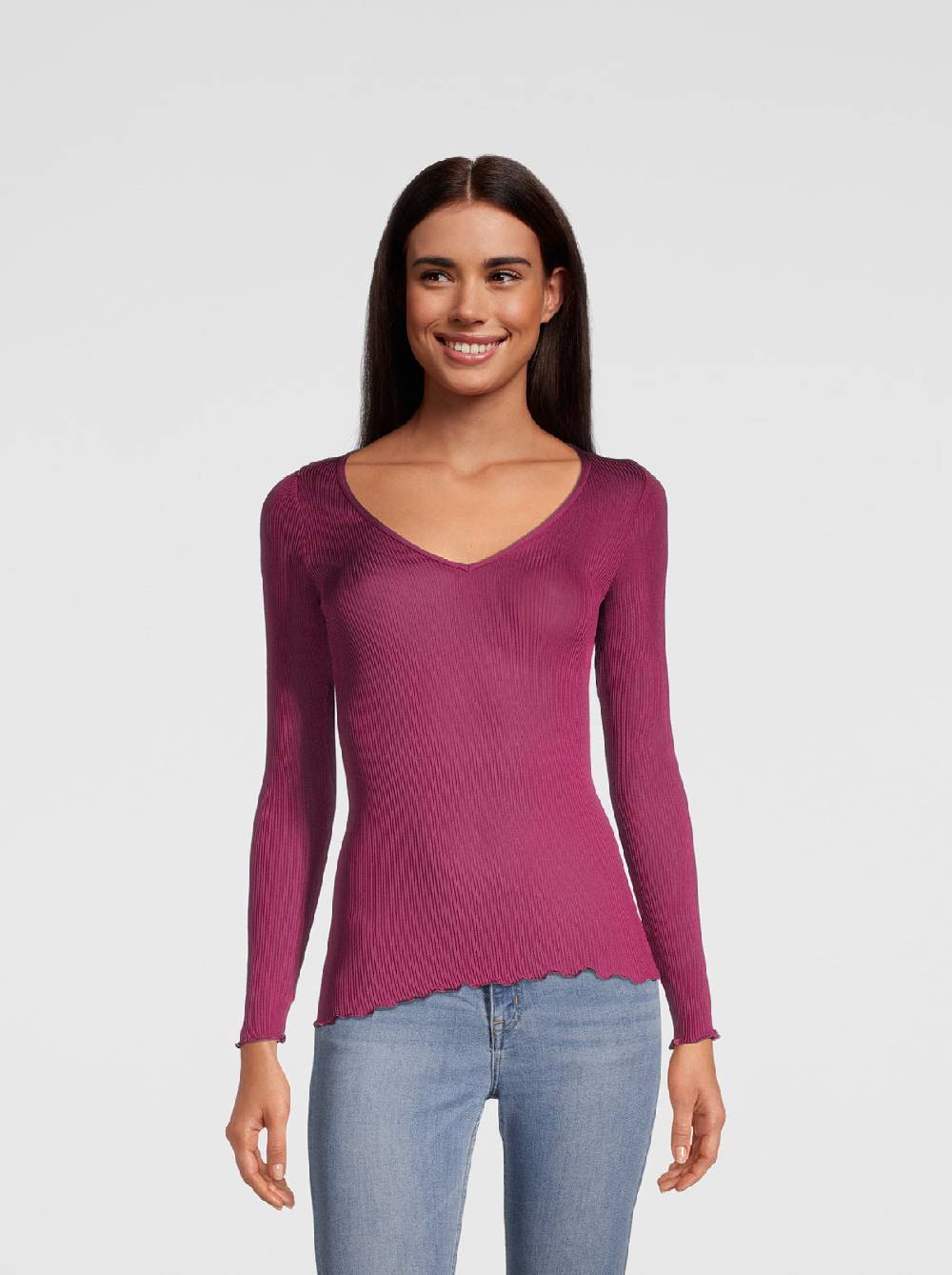 Oscalito Maglia manica lunga donna in organza di pura seta 9446 Negozi Online