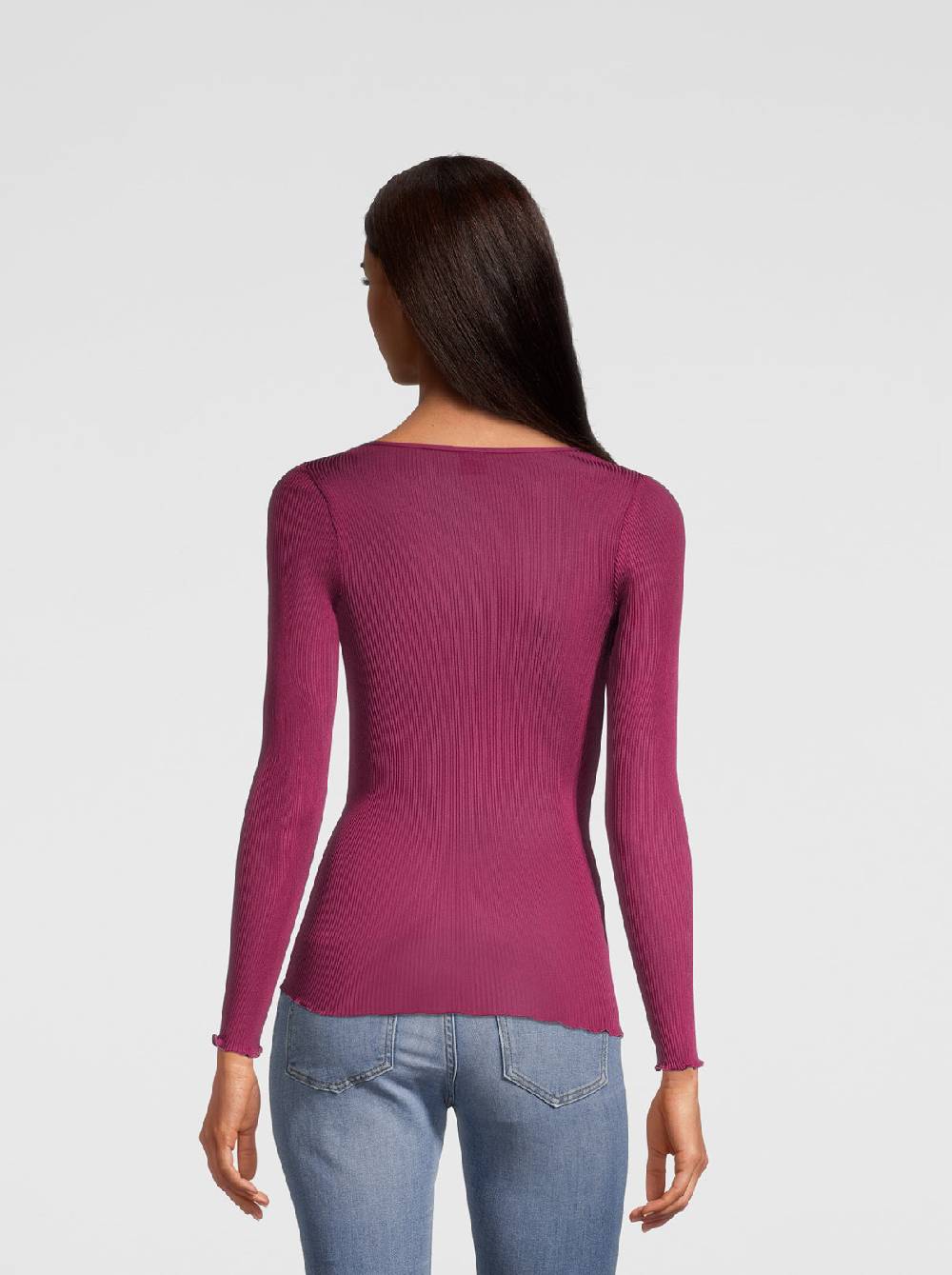 Oscalito Maglia manica lunga donna in organza di pura seta 9446 Negozi Online