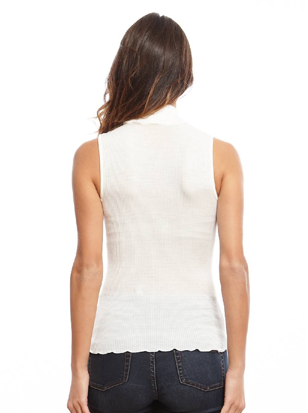 Oscalito Dolcevita senza maniche Lana e Seta 3427 Saldi Di Fabbrica