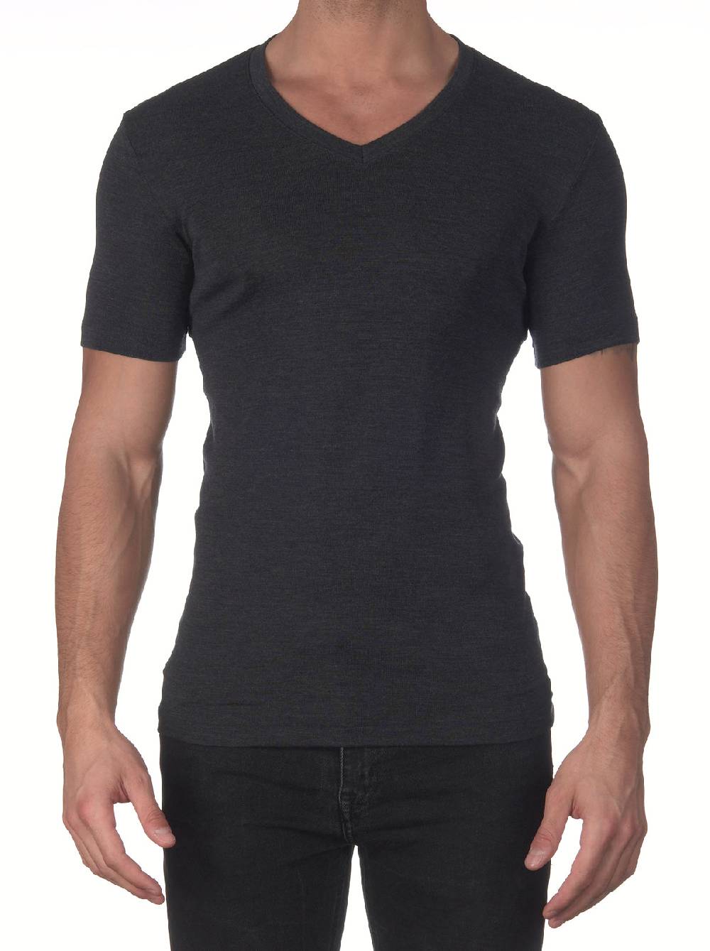 Oscalito T-shirt con scollo a V in lana e seta I Più Venduti