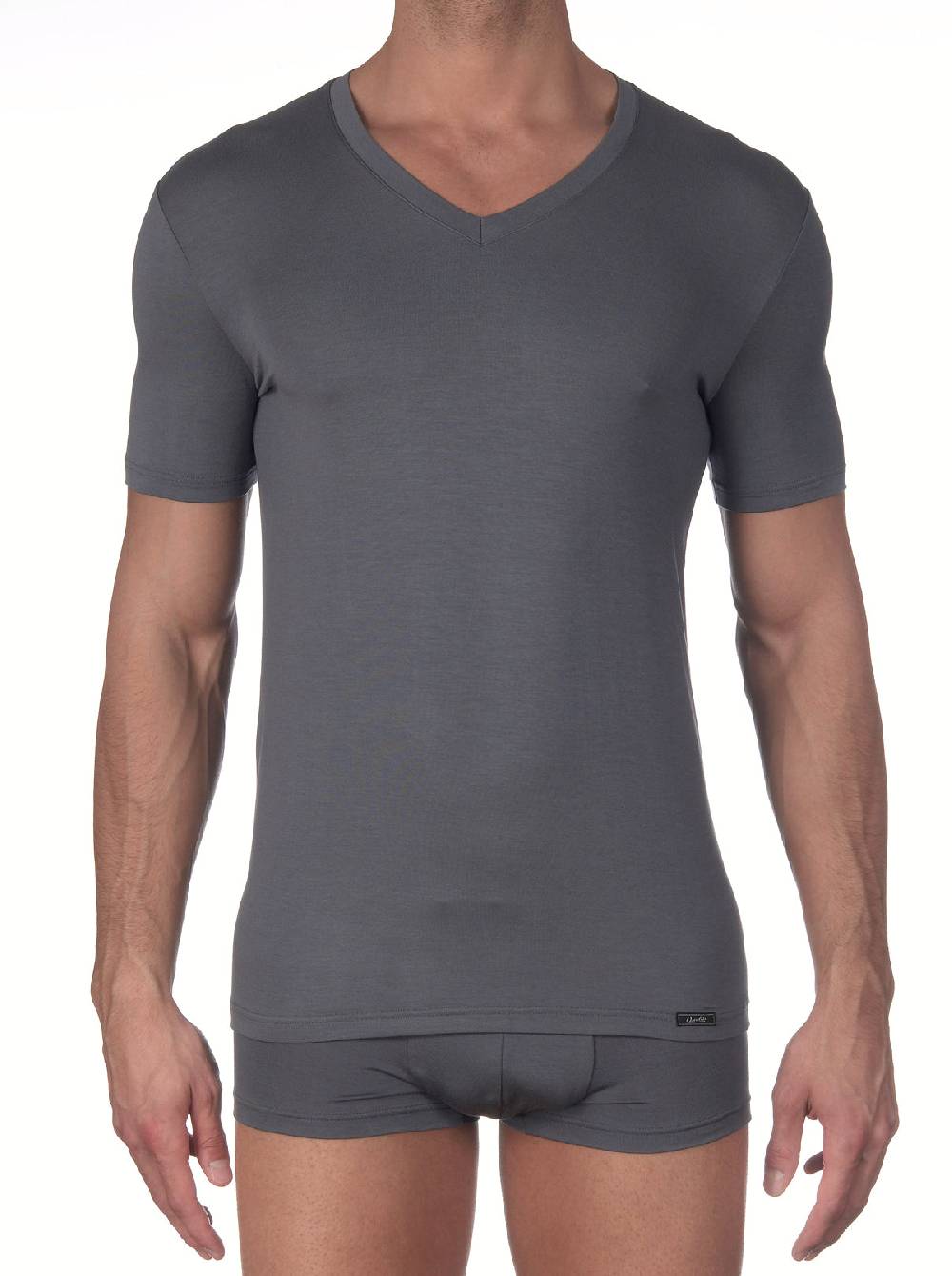 Oscalito T-shirt con scollo a V in micromodal 1576 Italy