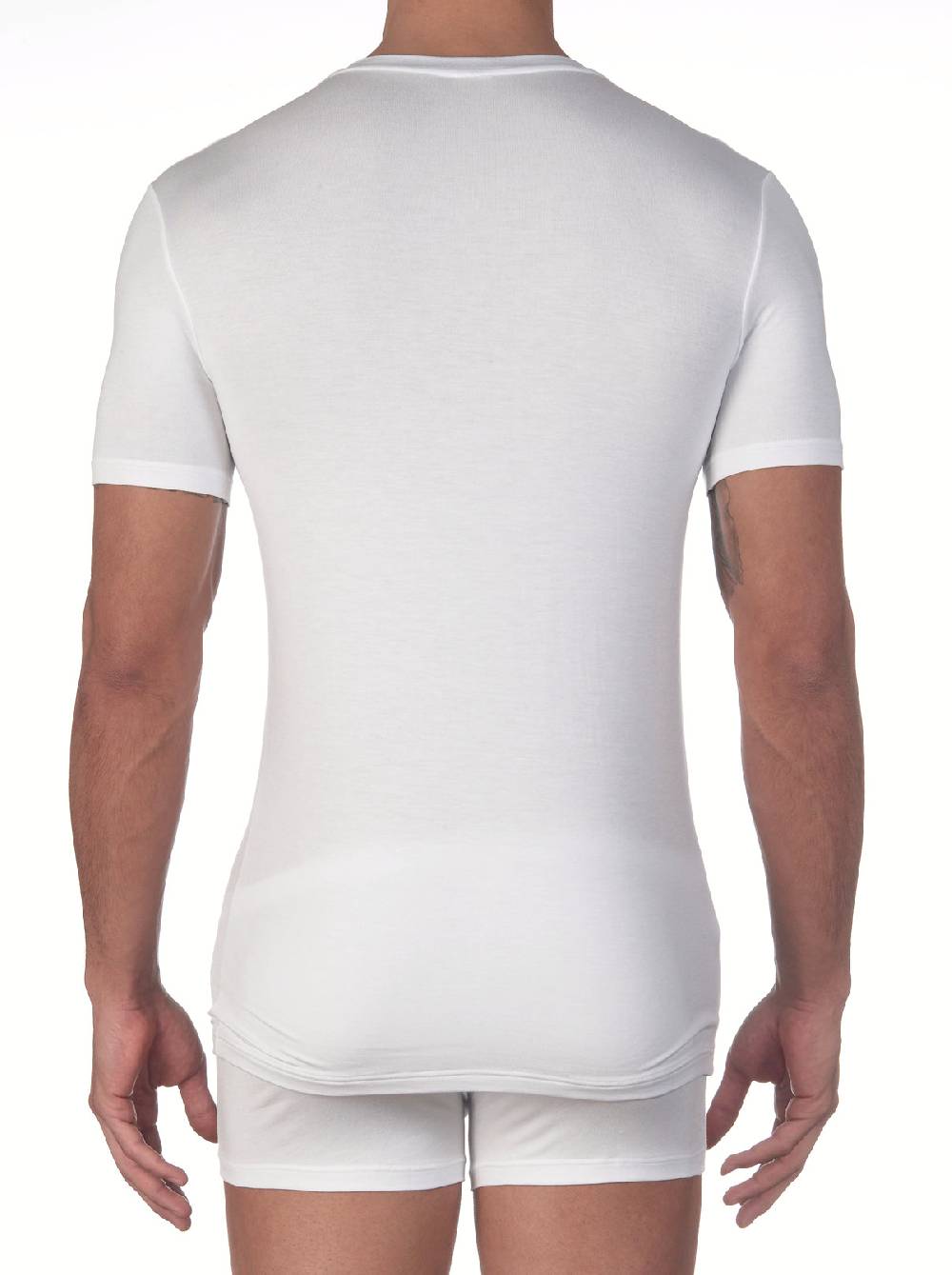 Oscalito T-shirt con scollo a V in micromodal 1576 Italy