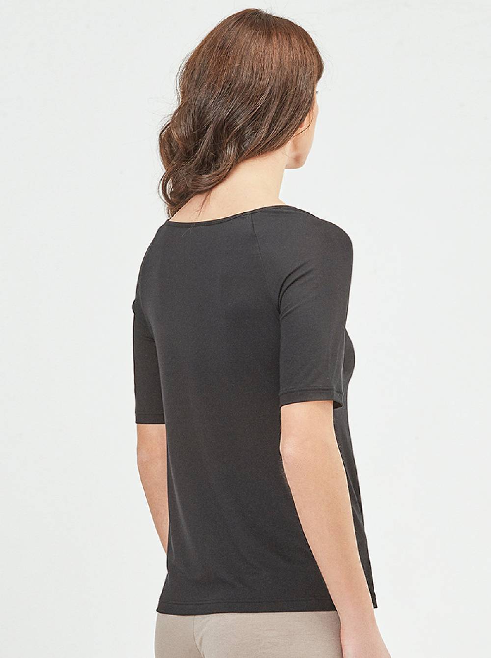 Oscalito T-Shirt in micromodal con Macramè 1371 Moda