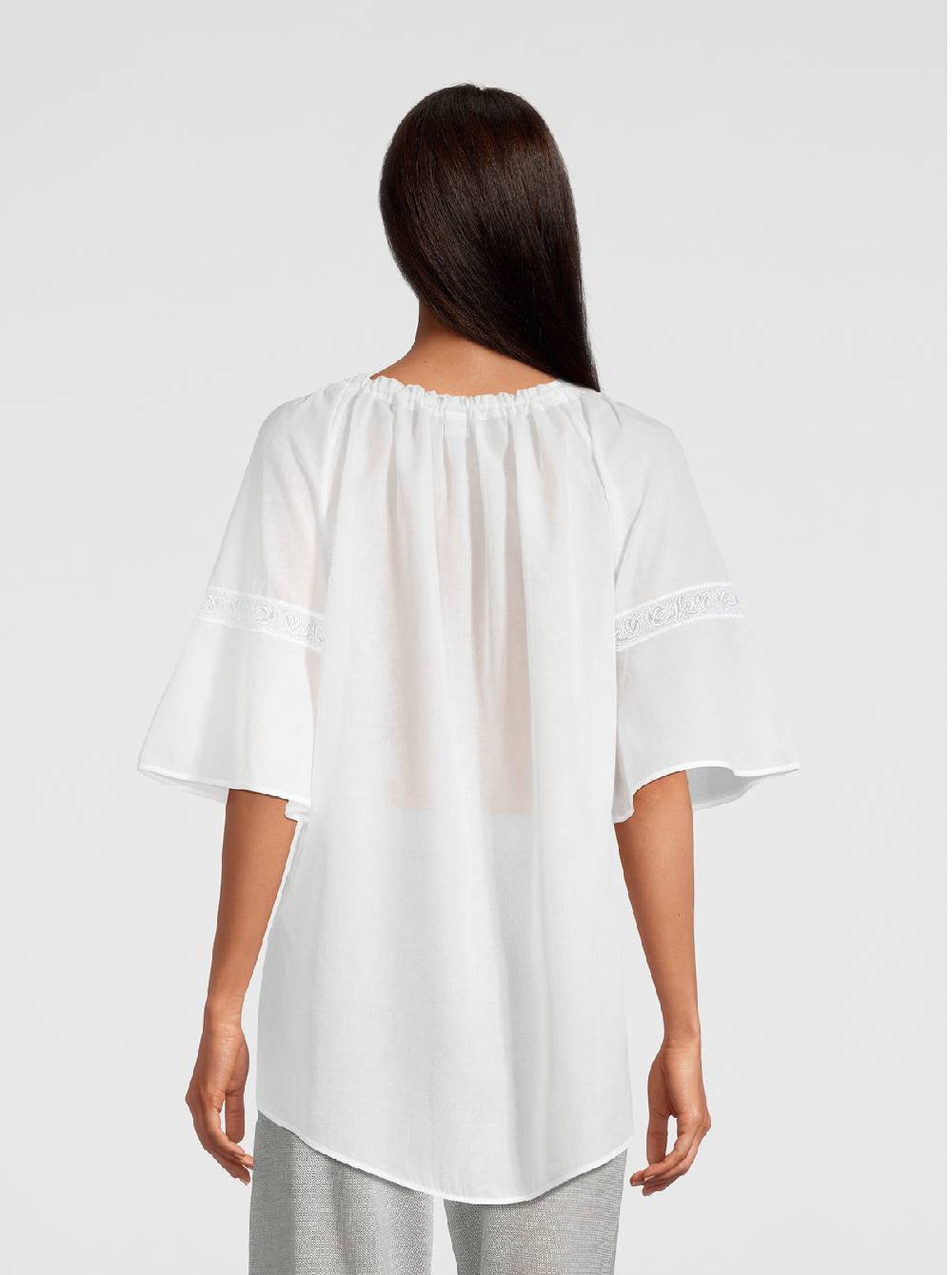 Oscalito Mini abito maniche lunghe in Voile Cotone 6566 In Linea