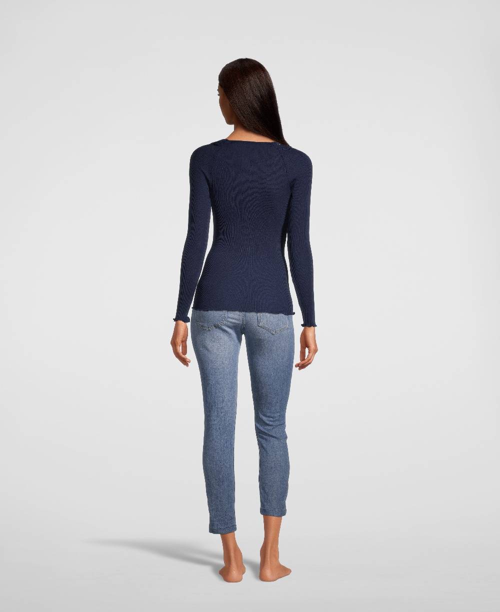 Oscalito Maglia maniche lunghe con collo ricamato 6452 Hotsell